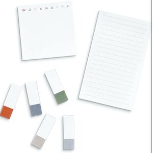 New Poppin Work Happy Sticky Note SET